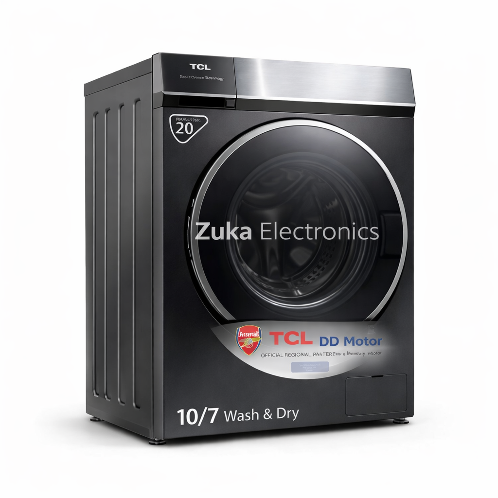 tcl 10kgs wash & dry 10/7KGS TCL WASH & DRY FRONT LOAD WASHING MACHINE C7110WDG - Image 1
