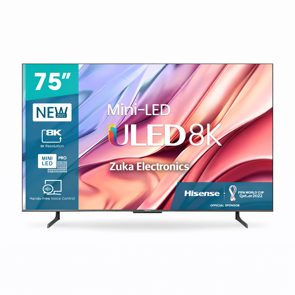 75miniled8k 75" HISENSE SMART ANDROID ULED 8K HDR U7 75U8OH - Image 1